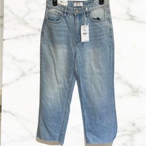 VERVET BY FLYING MONKEY Blue Straight Leg Jeans Relaxed Fit